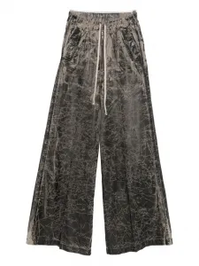 Брюки с жатым эффектом Rick Owens DRKSHDW, черный