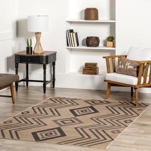 nuLOOM ковер 153 x 244 см Easy-Jute, машинная стирка, противоскользящий, для гостиной спальни детской комнаты домашний декор, Kasie Natural