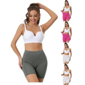 5 упаковок женского нижнего белья-боксера до середины бедра, мягкие эластичные трусики для мальчиков с полным покрытием ALLEGRA K, цвет Pink White Gray