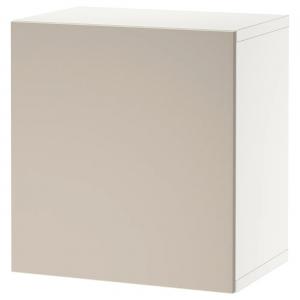 Стеллаж с дверцей BESTÅ IKEA, 60x42x64 см, цвет white/lappviken light grey-beige