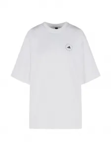 Футболка в рубчик с логотипом Adidas By Stella Mccartney, белый