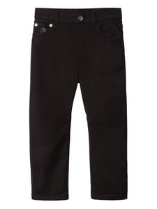 Brunello Cucinelli Kids прямые джинсы с вышитым логотипом, черный
