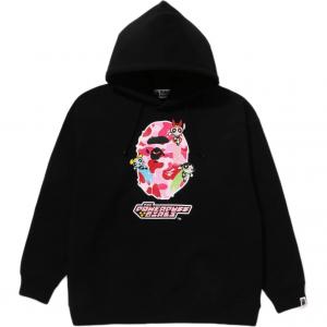 X Суперкрошки/, Толстовка унисекс осень/зима 2025 A Bathing Ape, черный
