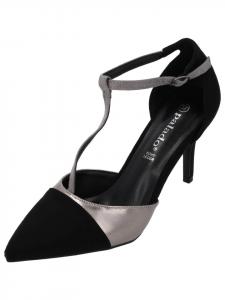 Черно-серебристые туфли-лодочки palado