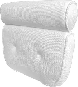 Подушка для шеи для ванны, белая | Подушка для головы для ванны, полиэстер | Подушка для подголовника для ванны HAC24