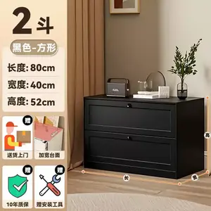 Yu Senyi Комод 80 см шириной для спальни из металла, 5 ящиков, в стиле минимализм, квадратные дверцы, черный, с оригинальными ручками