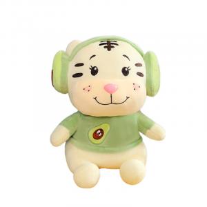 Плюшевая кукла headphone fruit tiger dolls высотой 25см/30см OLOEY, зеленый
