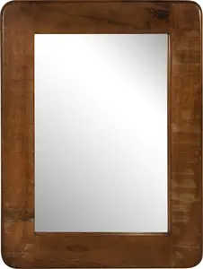 Зеркало SIT "Холодильник", из переработанного старого дерева, шебби-шик, винтаж 60х80х3 см, цвет bunt