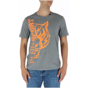 Футболка мужская Plein Sport с принтом тигра, серый