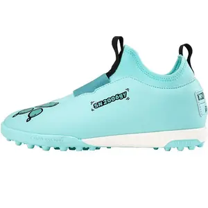 KELME Скользящие износостойкие низкие детские футбольные бутсы turquoise green kids