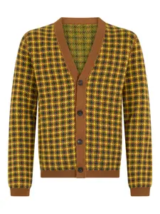 Кардиган в гусиную лапку Malo, желтый