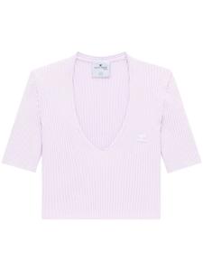 Топ с V-образным вырезом Courrèges, розовый