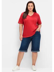 Тканевые шорты sheego, синий деним