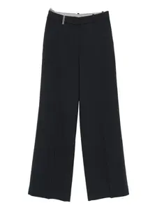 Брюки Straight-leg wool sneakers Peserico, синий