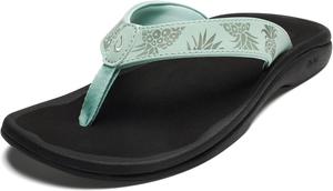 Женские пляжные сандалии OLUKAI Ohana, водонепроницаемые шлепанцы, поддержка свода стопы и комфортная посадка, легкие и прочные, улучшенное сцепление и устойчивость, Swell/Hua