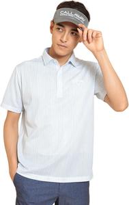 Мужская поло-рубашка Callaway C25134118 с коротким рукавом (влагоотводящая, быстросохнущая, текстурированная сетка) / для гольфа, синий