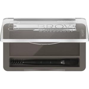 Набор пудры для бровей Водостойкая Пепельно-коричневая 2 коричневых тона 4G, Catrice