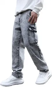 Рабочие джинсы Multi Pocket с защипами, свободные, широкие, прямые (XX-Large) SIDUFHAOPKLL