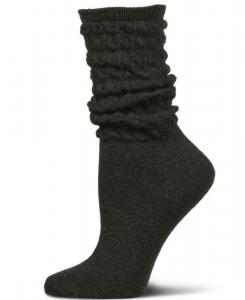 Женские носки Contessa Loose Knit Slub Extended Crew Socks MeMoi, Hunter green