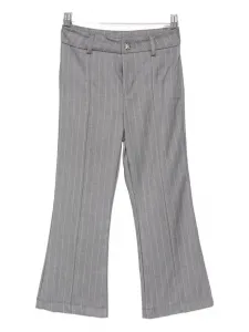 Брюки в тонкую полоску John Richmond Junior, серый