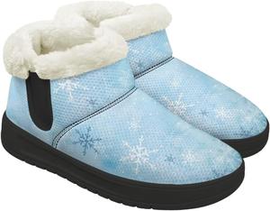 Женские зимние ботинки с утеплителем, теплые и уютные, с пушистой подкладкой, зимние ботильоны с нескользящей подошвой для повседневной носки на улице Gdxynsmny, Snowflakes