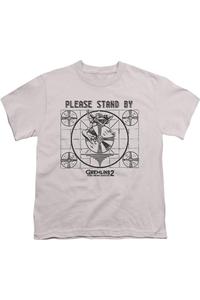 Футболка с коротким рукавом для детей "Gremlins 2: Пожалуйста, подождите" Gildan, серебряный