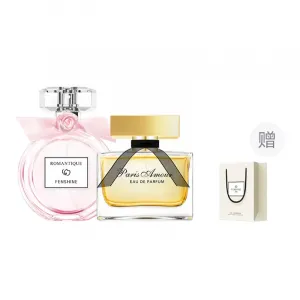 Parisian Romance Dream женский парфюмерный набор Eau De Parfum EDP пион роза цветочный аромат 50мл*2 FENSHINE, 50ml+50ml shopping bag included