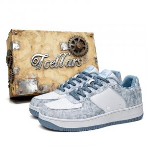 Низкие кроссовки для скейтбординга Unisex Exclusive Box TCELLARS, denim белый синий