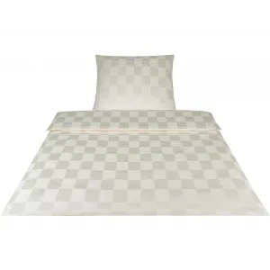 Элегантное постельное белье «Courage» в современном клетчатом дизайне Elegante, цвет creme