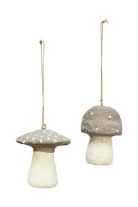 Рождественский набор из 3 подвесок 7,5 см Madam Stoltz, серый