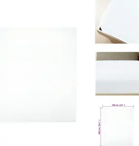 Простыня на резинке , джерси, белая, 160x200 см, хлопок vidaXL