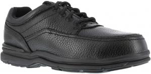 Мужские рабочие туфли Rockport Works Huron MaxTrax с мягким носком и противоскользящей подошвой, черный