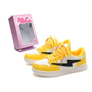 Легкие кроссовки для скейтбординга с низкой посадкой, унисекс, желтые ABCIO, Yellow