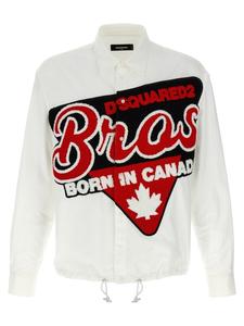 Рубашка 'Giant Bro Drop' DSQUARED2, белый