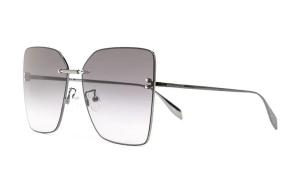 Alexander McQueen Солнцезащитные очки мужские серебристые