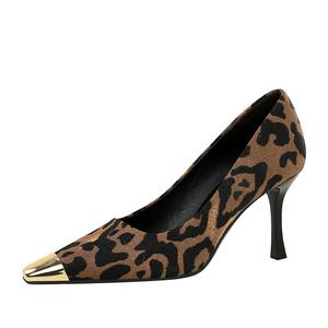 Туфли на тонком каблуке высотой 7,5 см, женские YAFEI XUANYU, Leopard Print