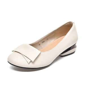 Devanro Женские повседневные туфли на каблуке 2,5 см бежевые, цвет Beige