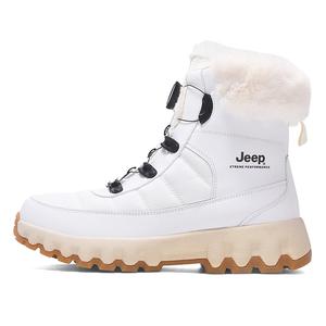 Женские зимние ботинки Jeep амортизирующие с автоматической шнуровкой, белый