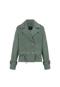 Пальто-Тренч Helena со стильным воротником-лацканом Freshlions, хаки