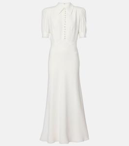 Атласное платье миди Alessandra Rich, белый