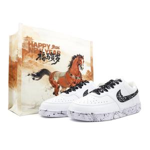 Nike Court Vision 1 Non Black Or White Shopping Bag Style Cushioning Abrasion Resistant Breathable Low top