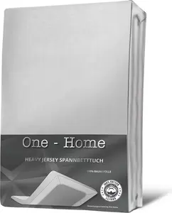 Простыня на резинке из джерси, мягкий плотный хлопок на резинке по всему периметру, цвет: белый, размер: 140х200 см - 160х220 см One-Home