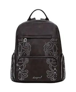 Коричневый женский рюкзак с заклепками Desigual, коричневый