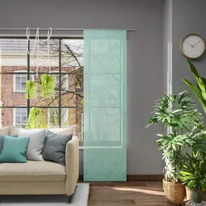 Раздвижная панельная штора Libre Eco из переработанного полиэстера, однотонная бирюзовая, 245x60 см Neutex