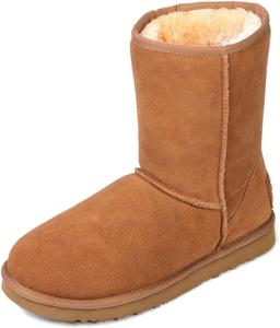 Женские классические зимние сапоги AUSLAND из натуральной замши, водонепроницаемые, Chestnut Short Boots