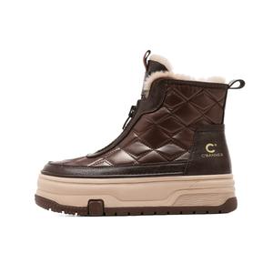 C°BANNER Теплые и износостойкие короткие зимние сапоги женские - кофе, цвет Coffee