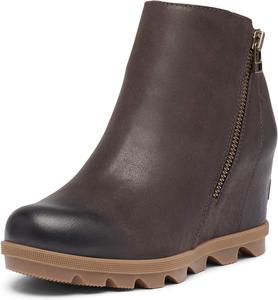 Женские ботинки Sorel Joan of Arctic Wedge II с молнией - водонепроницаемые, светло-серые, размер, Blackened Brown