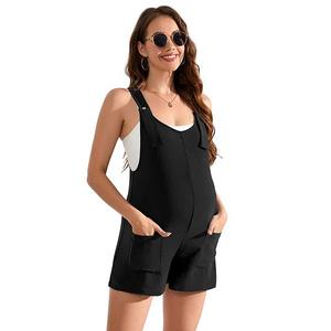 Женский комбинезон для беременных с круглым вырезом и карманом Seoria, Black