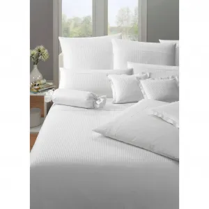 Элегантное постельное белье «Милано» в тонкую полоску Elegante, белый