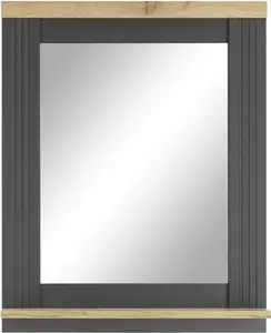 Настенное зеркало для дома "ВЕСТМИНСТЕР", в романтическом стиле загородного дома Home affaire 60х75х15 см, серый